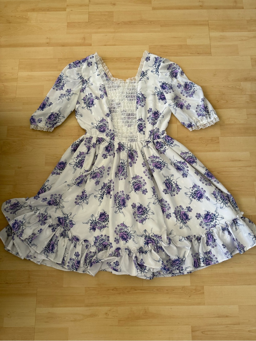 Purple and white Frilly princess swing dance dress